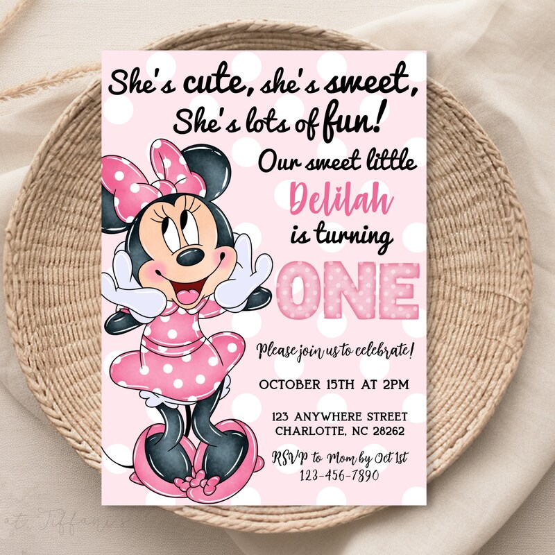 Cute 1st Birthday Invites Girls - Etsy