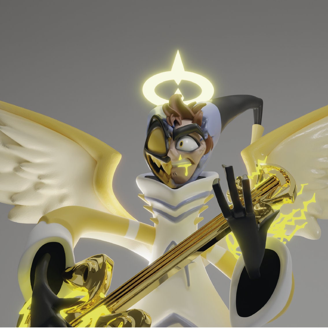 Adam Angel Form From Hazbin Hotel Collectible Statue for Your Home or