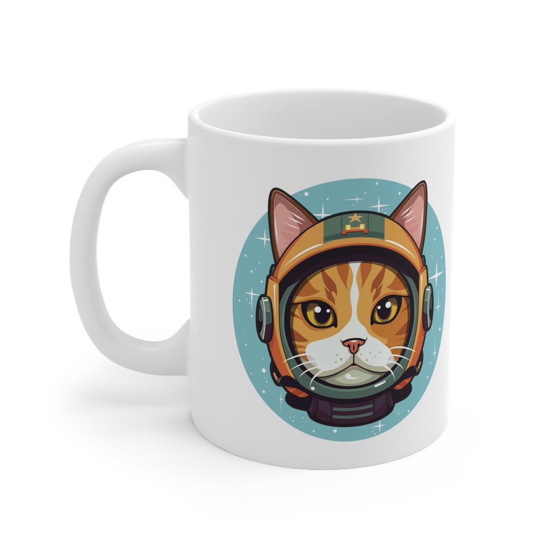 Cosmo Kitty Cosmic Cat Orange Tabby Wearing a Space Helmet Etsy