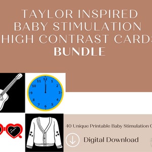 BUNDEL: 160 afdrukbare zwart-wit contrastkaarten voor babystimulatie/vroege ontwikkeling, digitale download
