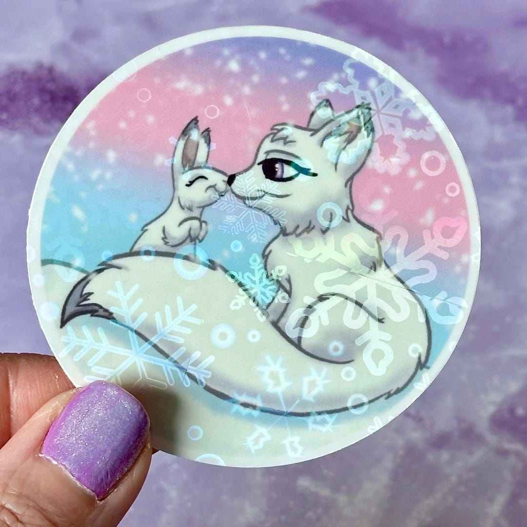 Arctic Friends Sticker Cute Bunny Sticker Cute Fox Sticker Arctic Fox ...