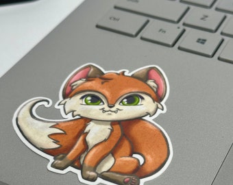 A4 Aufkleberbogen Ingwer Fuchs – Vinyl-Sticker, Glänzend, 100 Mikron