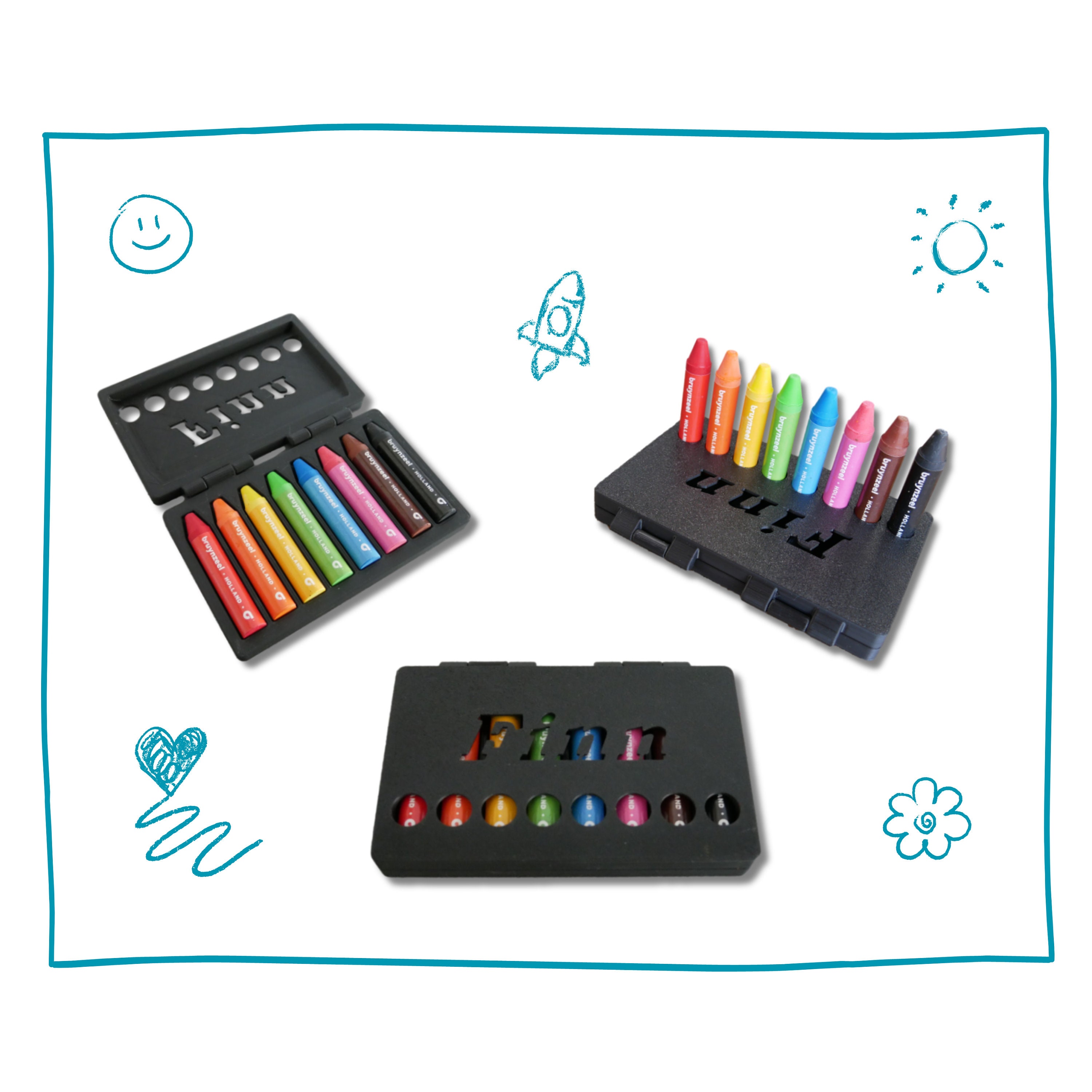Personalized Crayon Case with Crayons 