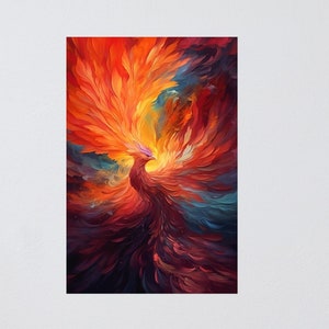 Phoenix Ascension | Phoenix Wall Decor, Phoenix Poster, Abstract Art, Modern Wall Art,  Rebirth Art, Symbol of Renewal, Rising Phoenix, Art