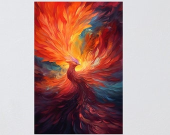 Phoenix Ascension | Phoenix Wall Decor, Phoenix Poster, Abstract Art, Modern Wall Art,  Rebirth Art, Symbol of Renewal, Rising Phoenix, Art