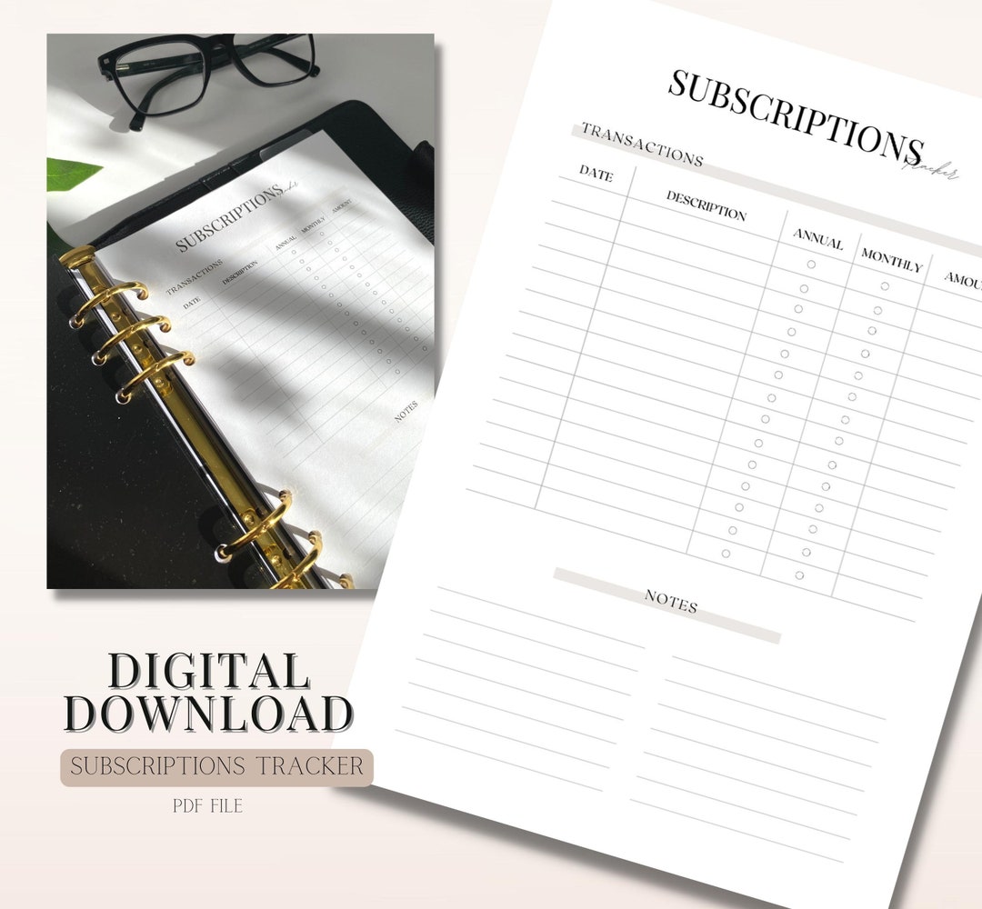 Subscriptions Tracker | Expense Tracker | Bill Tracker | Monthly Budget ...