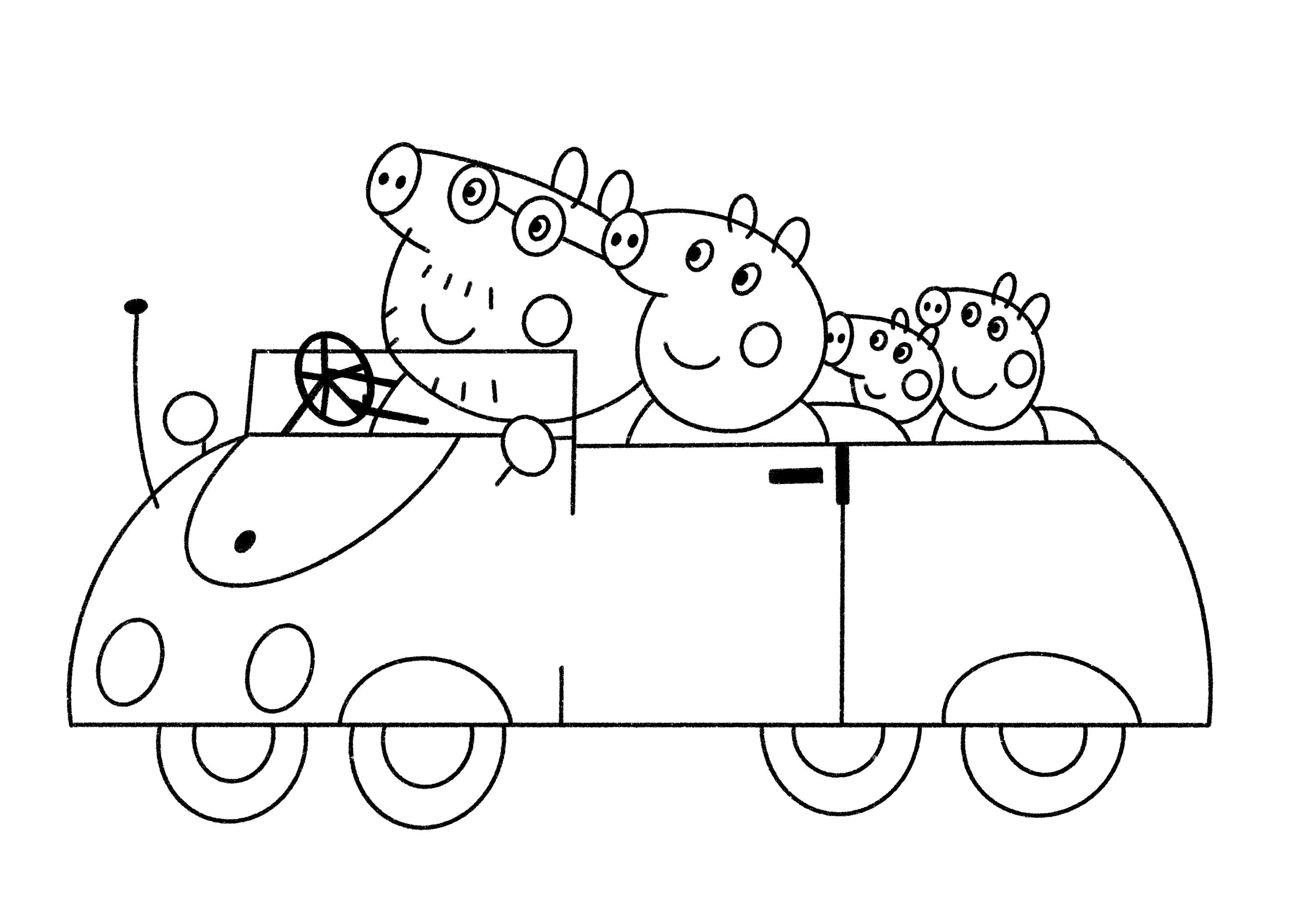 10 Pages Peppa Pig Printable Colouring Pages, Digital Coloring ...