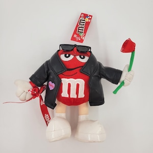 Vintage Red M&M Valentines Stuffy