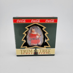 Vintage Coca-Cola | Santa Clause Christmas Tin Ornament | Trim A Tree Collection