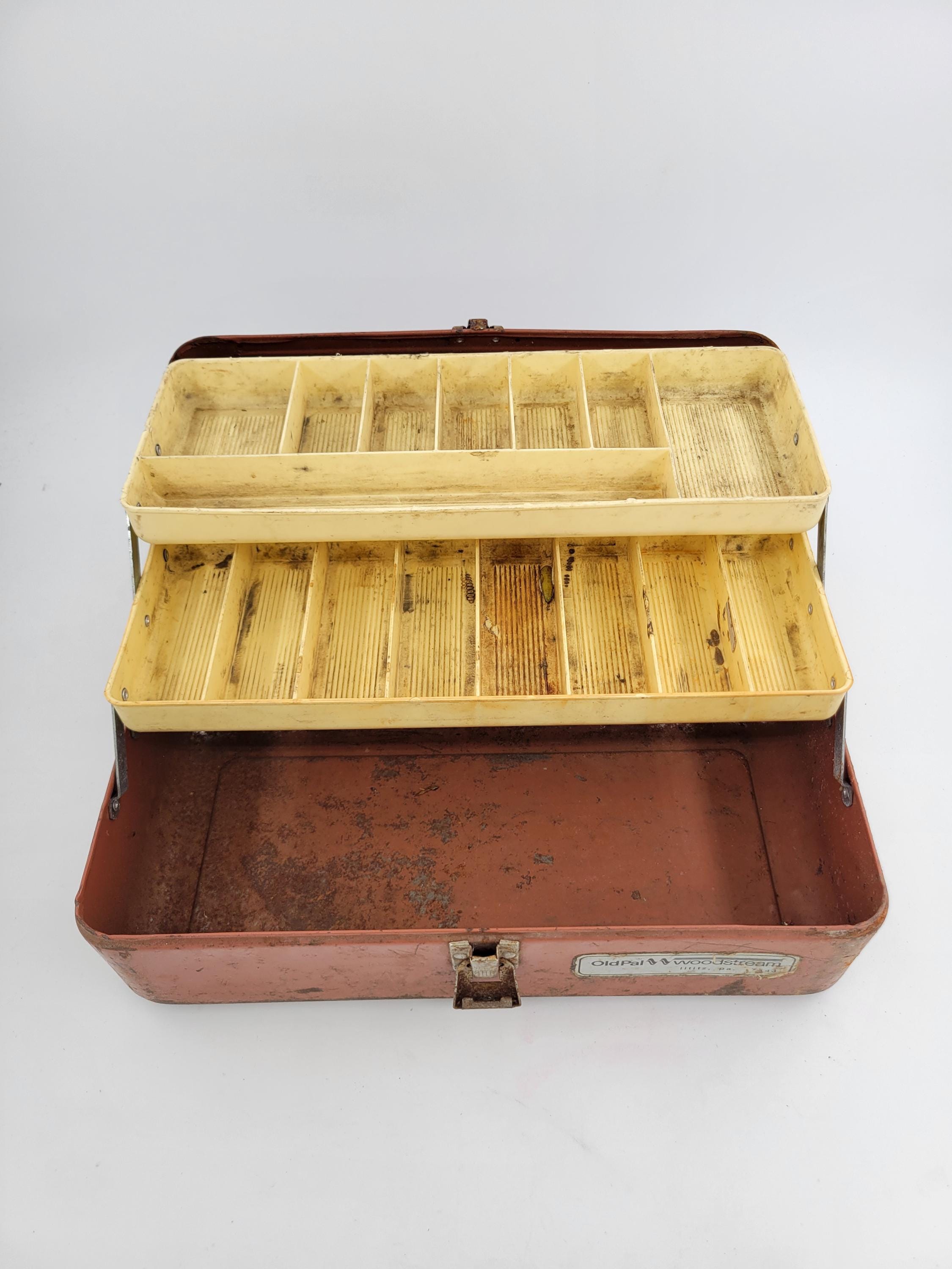 Boîte de plaquage vintage Plano à trois niveaux modèle 6303