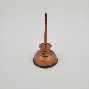 Vintage Copper Mini Bottom Thumb Pump Oil Can