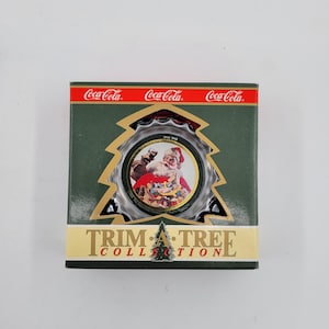 Vintage Coca-Cola | Santa Clause Bottle Cap Ornament | Trim A Tree Collection