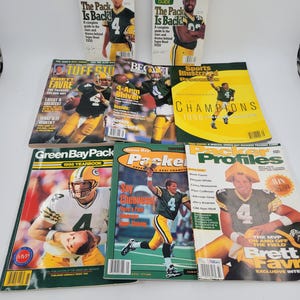 Brett Favre Zeitschriften | Reggie White TV-Programm | Vintage Green Bay Packers