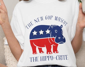 Funny Hippo New G.O.P. Mascot T-Shirt | Political Elephant Parody Shirt