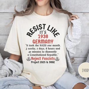 Resist Like 1938 Germany T-Shirt - Anti Fascism Comfort Colors Tee