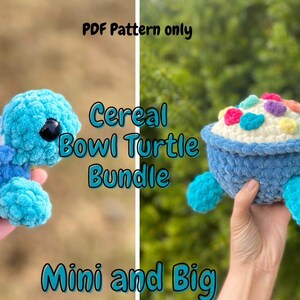 Mini and Big Cereal Bowl Turtle