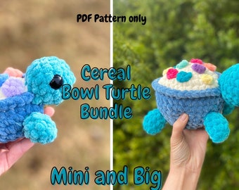 Mini and Big Cereal Bowl Turtle