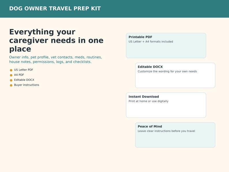 Dog Owner Travel Prep Kit Pet Care Instructions For Vacation Dog dog-owner-travel-prep-kit-pet-care-instructions-for-vacation-dog
