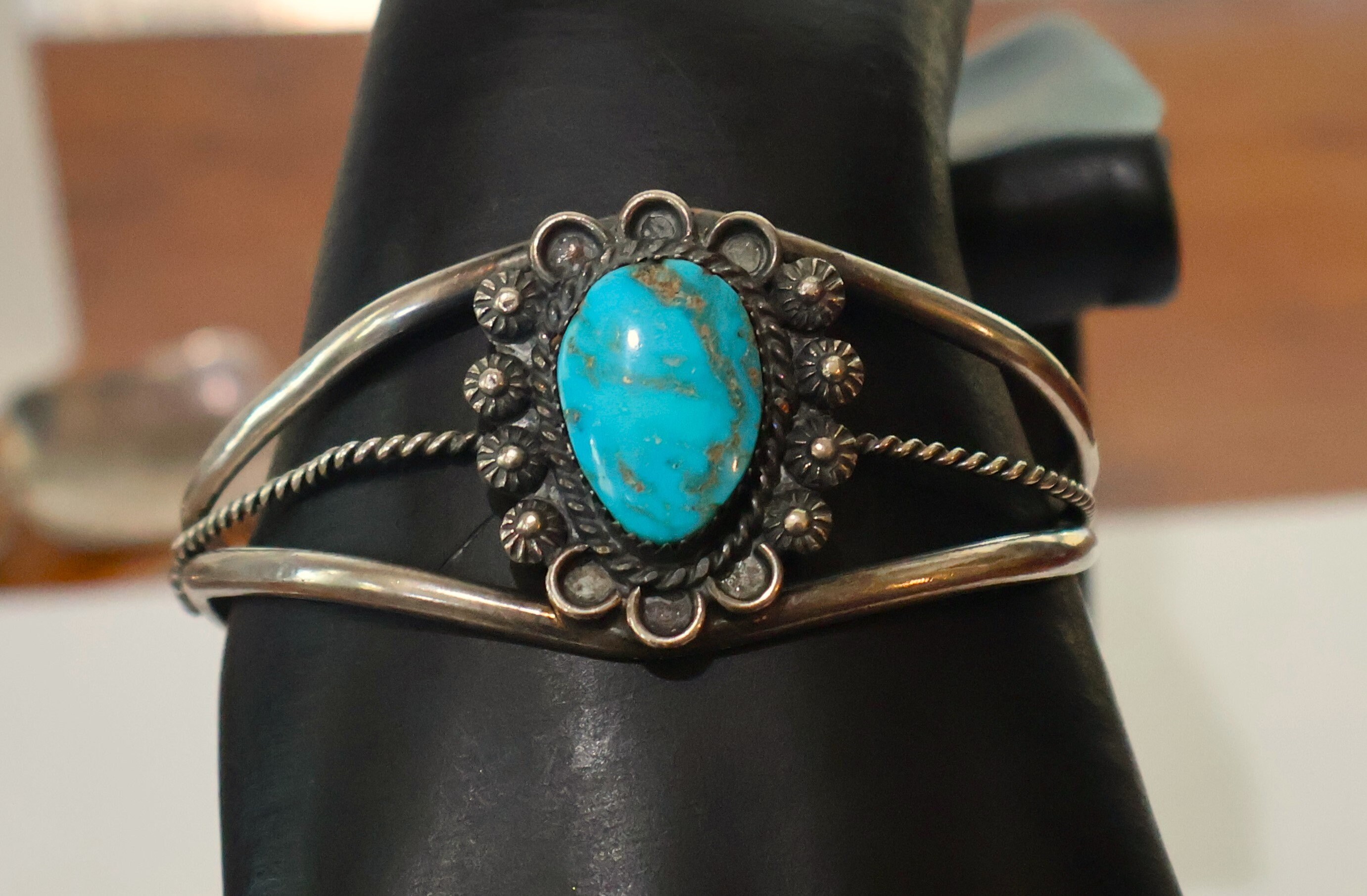 Museum Vintage Native American Navajo Aqua Turquoise Sterling Silver Platero Bracelet Old Museum Vintage Native American Navajo Aqua Turquoise Sterling Silver Platero Bracelet Old