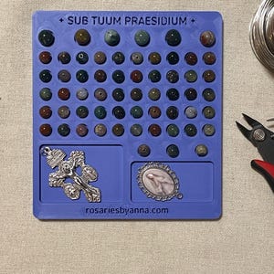 Rosary Maker's Bead Tray - Sub Tuum Praesidium
