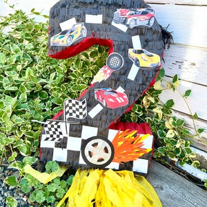 Cars number pinata car theme party birthday (available numbers 1-9)