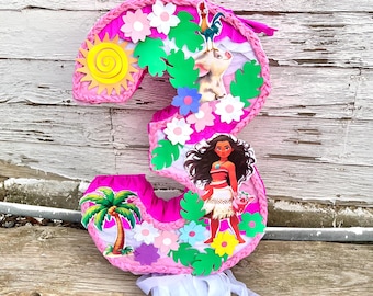 Birthday Number Piñata Moana Party (available numbers 1-9)