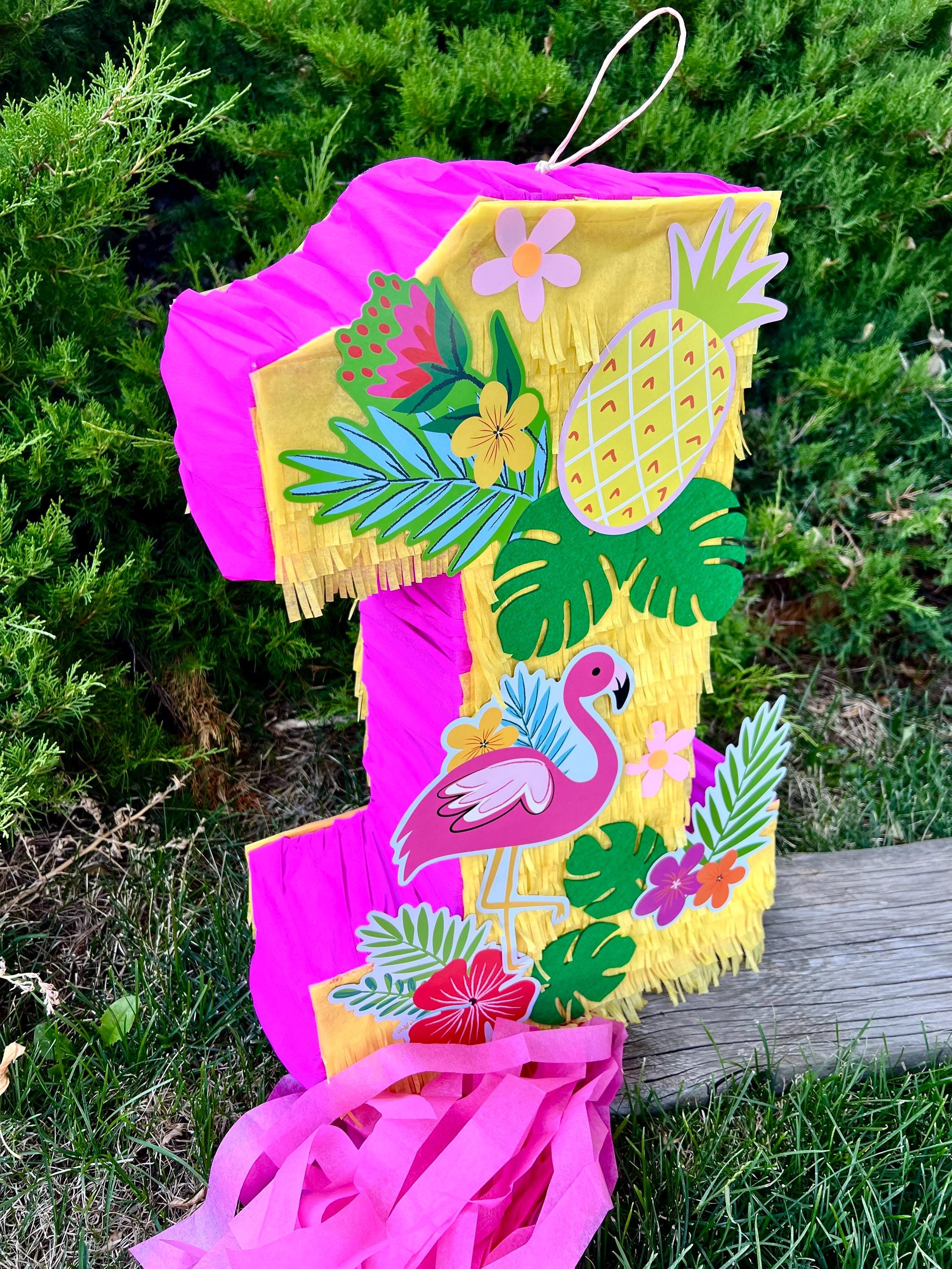 Hawaiian Number Piñata Hawaiian Birthday Party Decoration (available ...