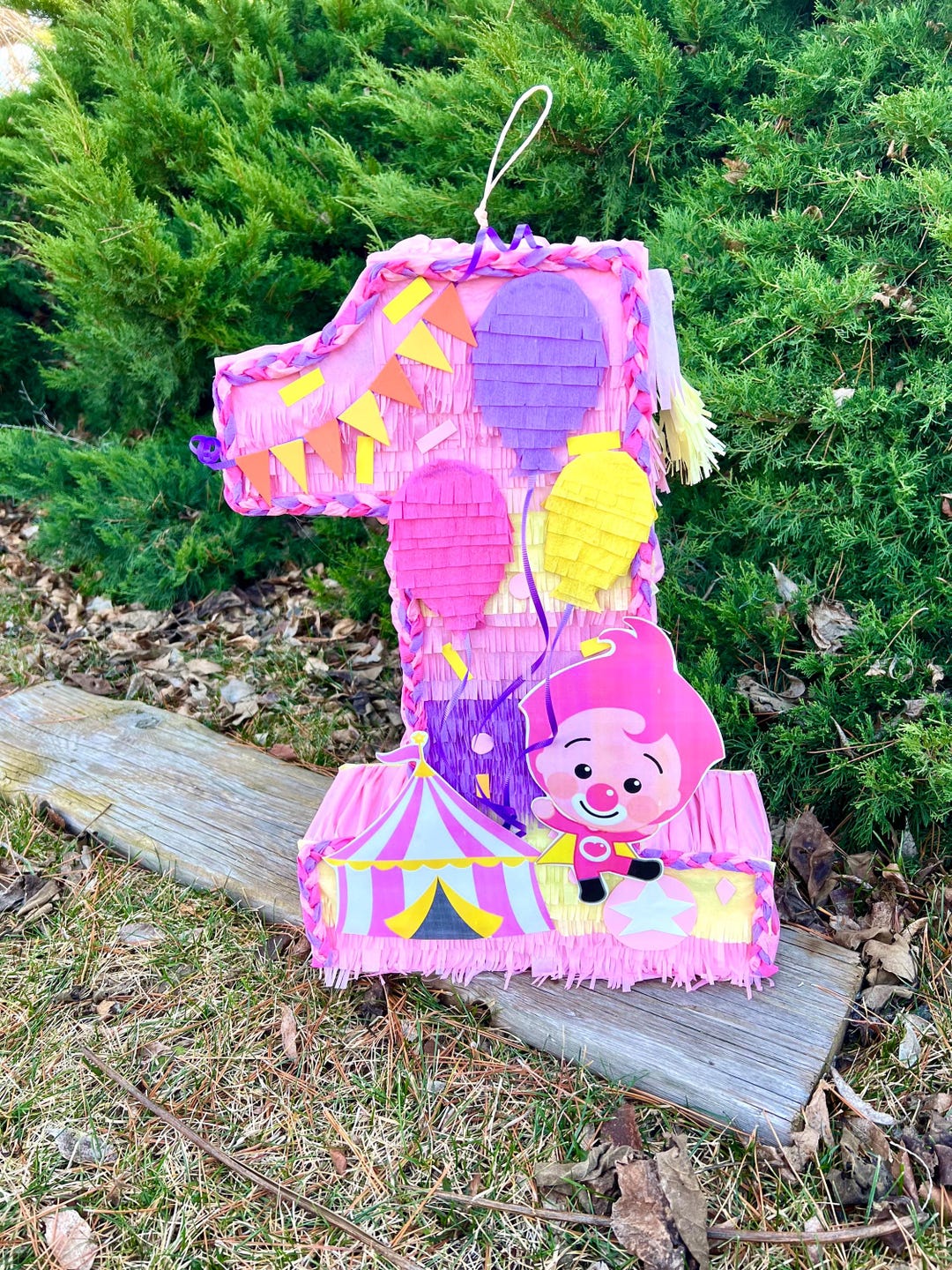 Circus Piñata Number Clown Themed Circus Party Pink Birthday (available ...