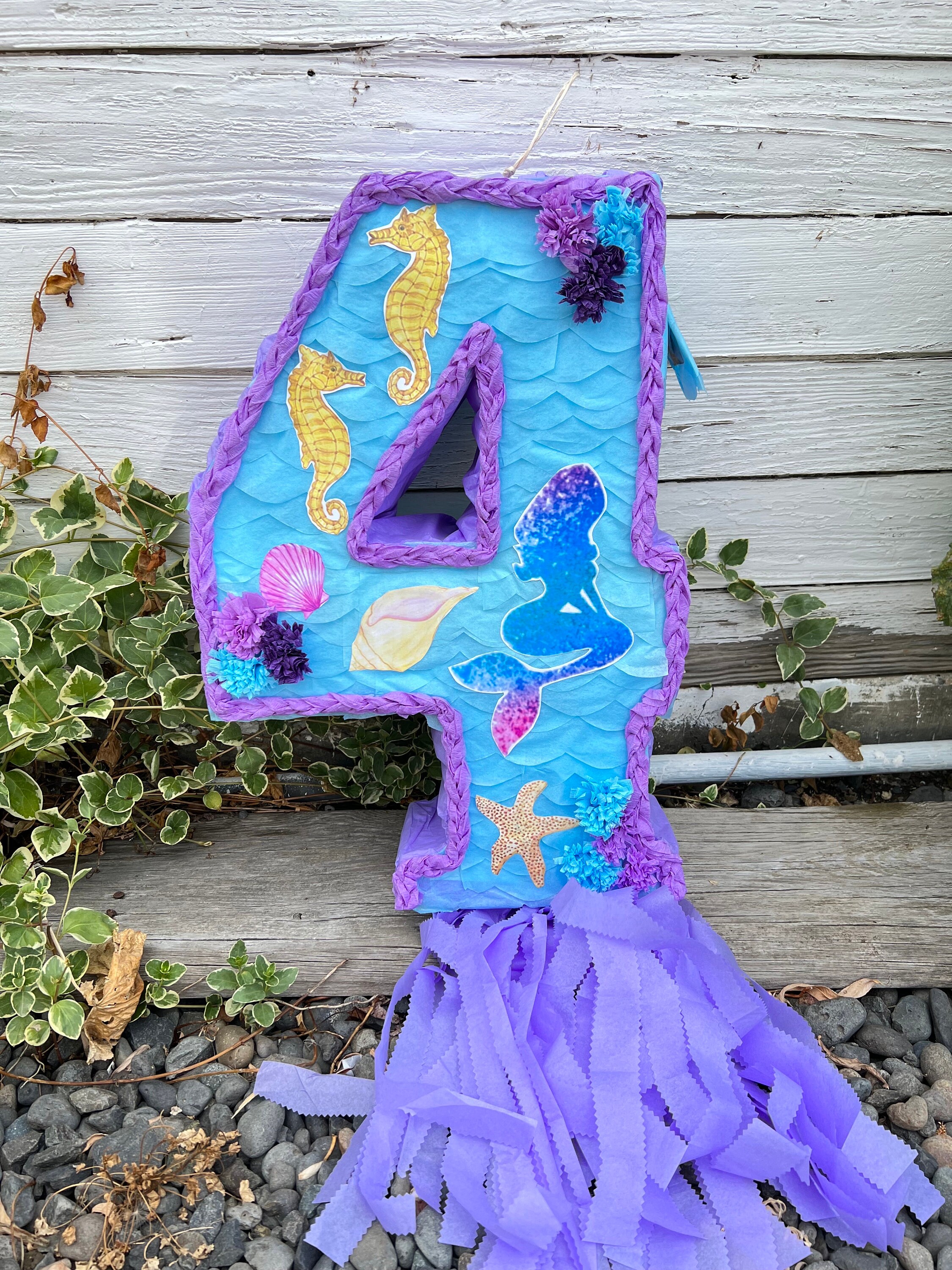 Mermaid Piñata Number Nine Piñata Under The Sea Birthday Party
