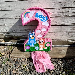 Dogs Piñata Number  Blue Dog Party Puppy Theme (Numbers available 1-9)
