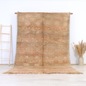 Moroccan rugs  - Vintage Moroccan Rug 6x10 Handwoven Boho Decor