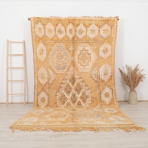 Moroccan rugs  - Vintage Moroccan Rug 5x10 Handwoven Boho Decor