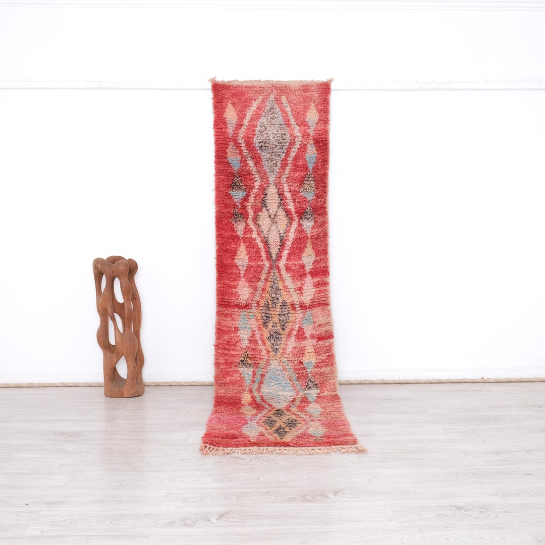 Grand Tapis Berbère Marocain Fait Main 6.2x9.5 Ft - Laine Multicolore, Style Bohème