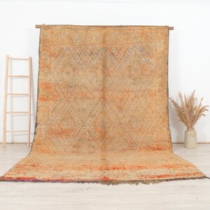 Moroccan rugs  - Vintage Moroccan Rug 6x10 Handwoven Boho Decor