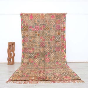 Moroccan rugs  - Vintage Moroccan Rug 5x11 Handwoven Boho Decor