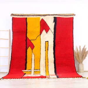 Moroccan Rug, Authentic Boujaad Rug, 6x9 FT