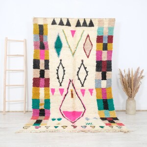 Moroccan Rug, Pink Boujaad Rug 4x8 FT