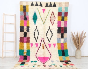 Moroccan Rug, Pink Boujaad Rug 4x8 FT