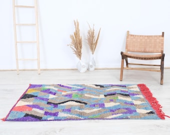 Moroccan Rug, Authentic Boujaad Rug 3x5 FT