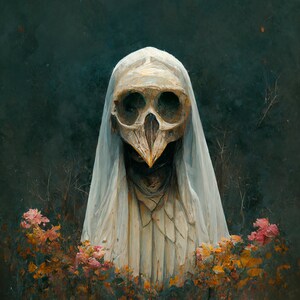 Angel of Death- Cottagecore Themed Digital Art Print