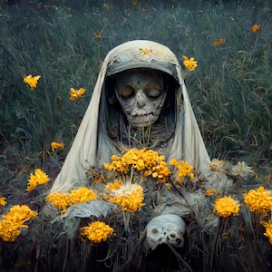 Angel of Death- Cottagecore Themed Digital Art Print