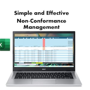 Registro di non conformità, tracker per segnalazioni di problemi, che include elenco delle azioni, modulo di segnalazione e istruzioni complete, download digitale in Excel