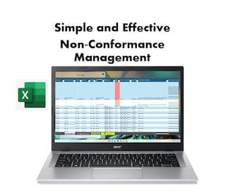 Non-Conformance Register | Issue Report Tracker | Includes Action List, Report Form and Full instructions | Excel Digital Download