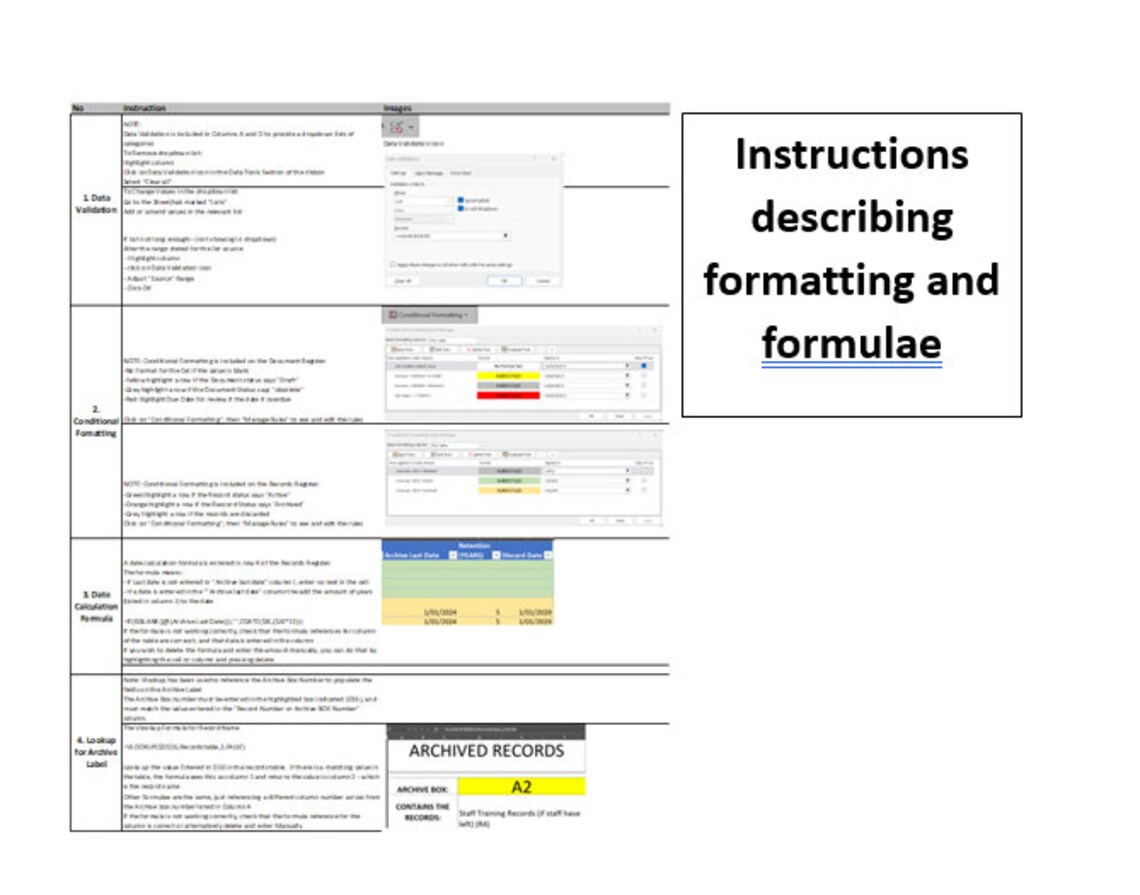 Controlled Document Register Plus Records/archive Register in Excel ...