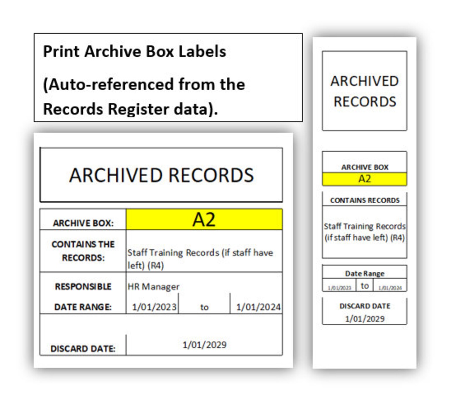 Controlled Document Register Plus Records/archive Register in Excel ...
