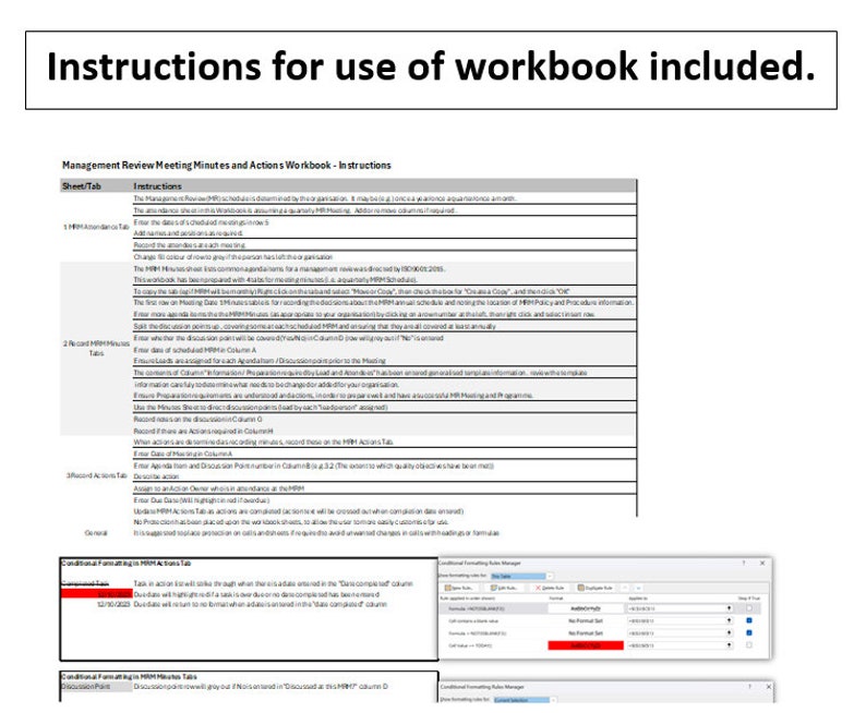 Meeting minutes and actions template in excel meeting record