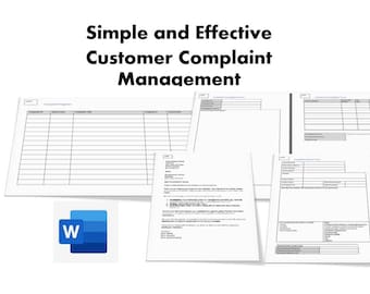 Complaint Report and Investigation Templates in Word