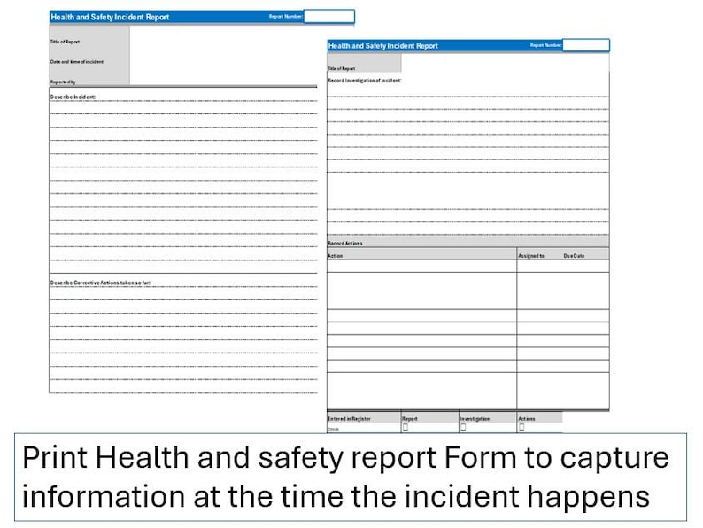Health and Safety Incident Register in Excel | Manage H&S Reports and ...