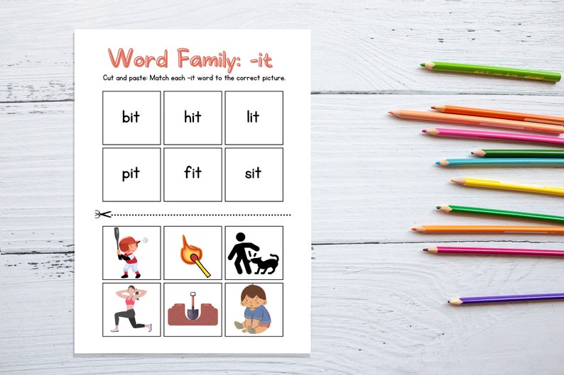 CVC Short I Words Practice Bundle, Cut and Paste Activity for ...