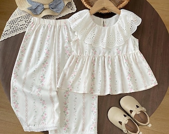 Vintage Baby Clothes, Baby Clothing, Toddler Clothes, Summer Dress Set, Kids Shirt Outfit, Toddler Shirt, Baby Gift, New Baby Gift